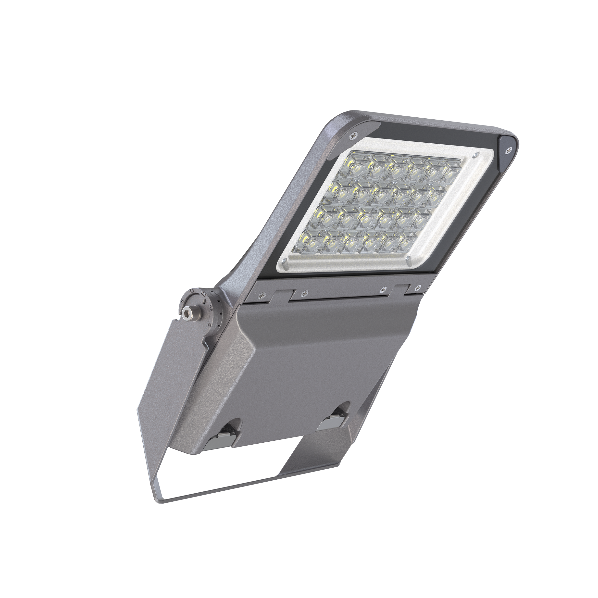 Tool free open high performance LED flood light